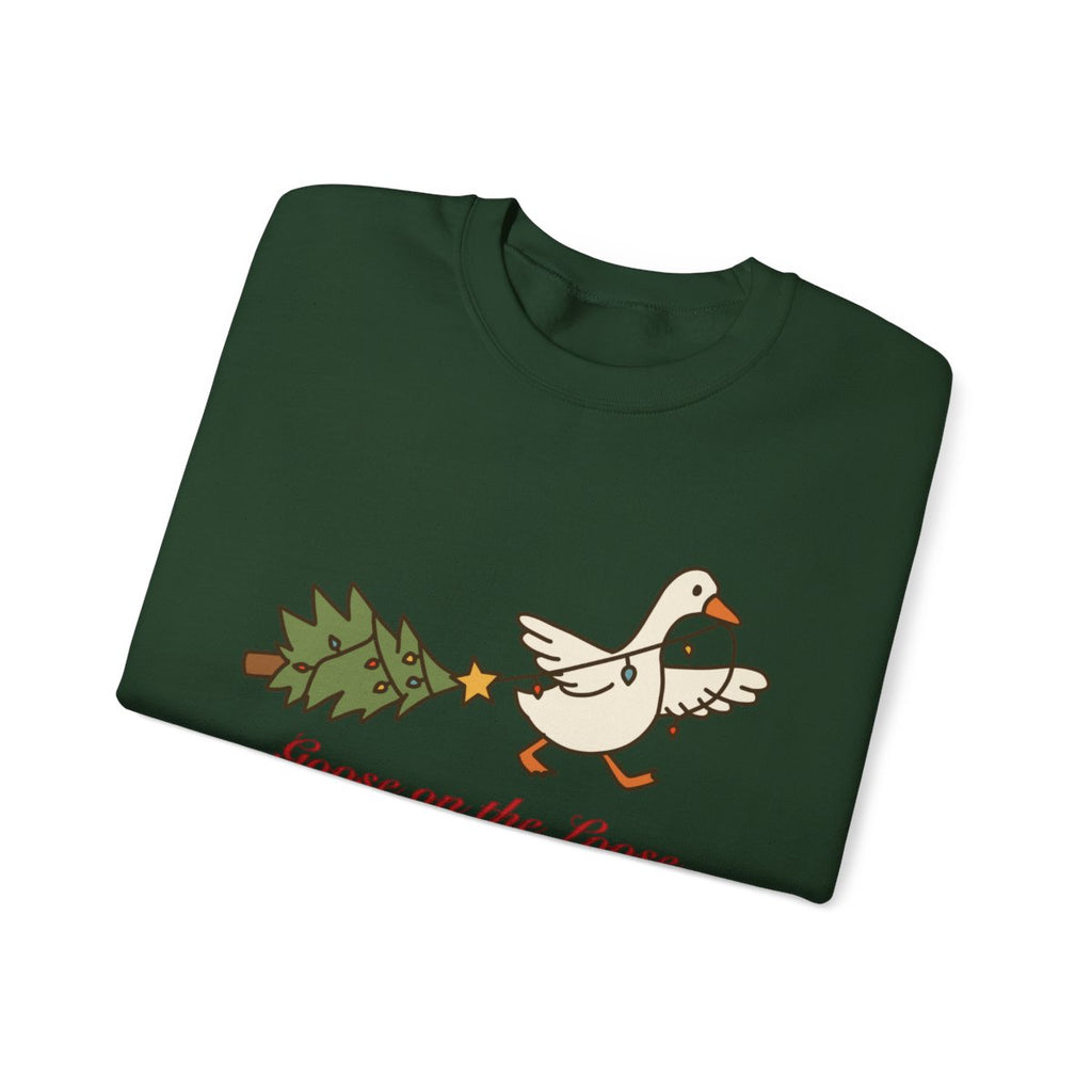 Christmas Goose On The Loose Sweatshirt Unisex