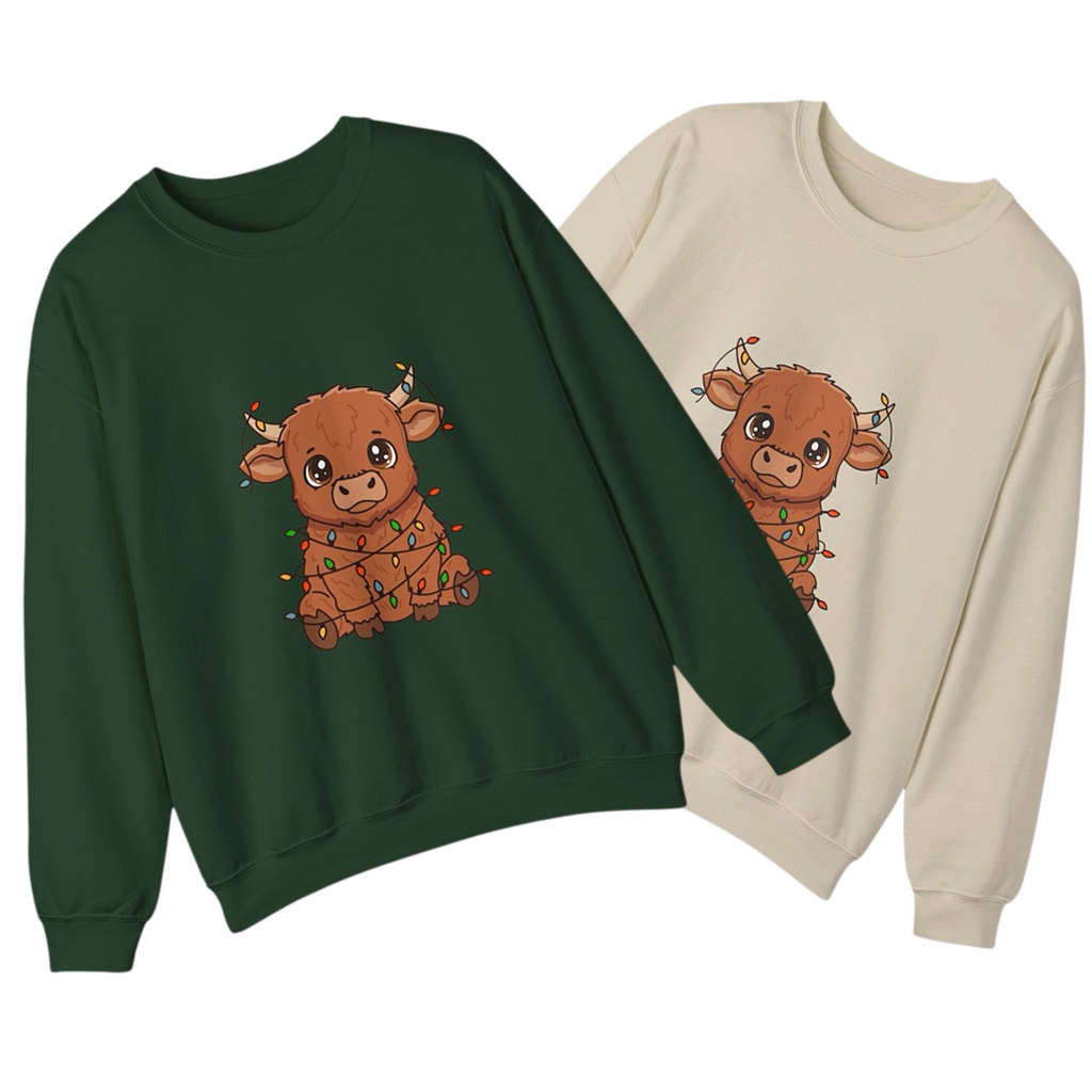 Christmas Highlander Cow Sweatshirt Unisex