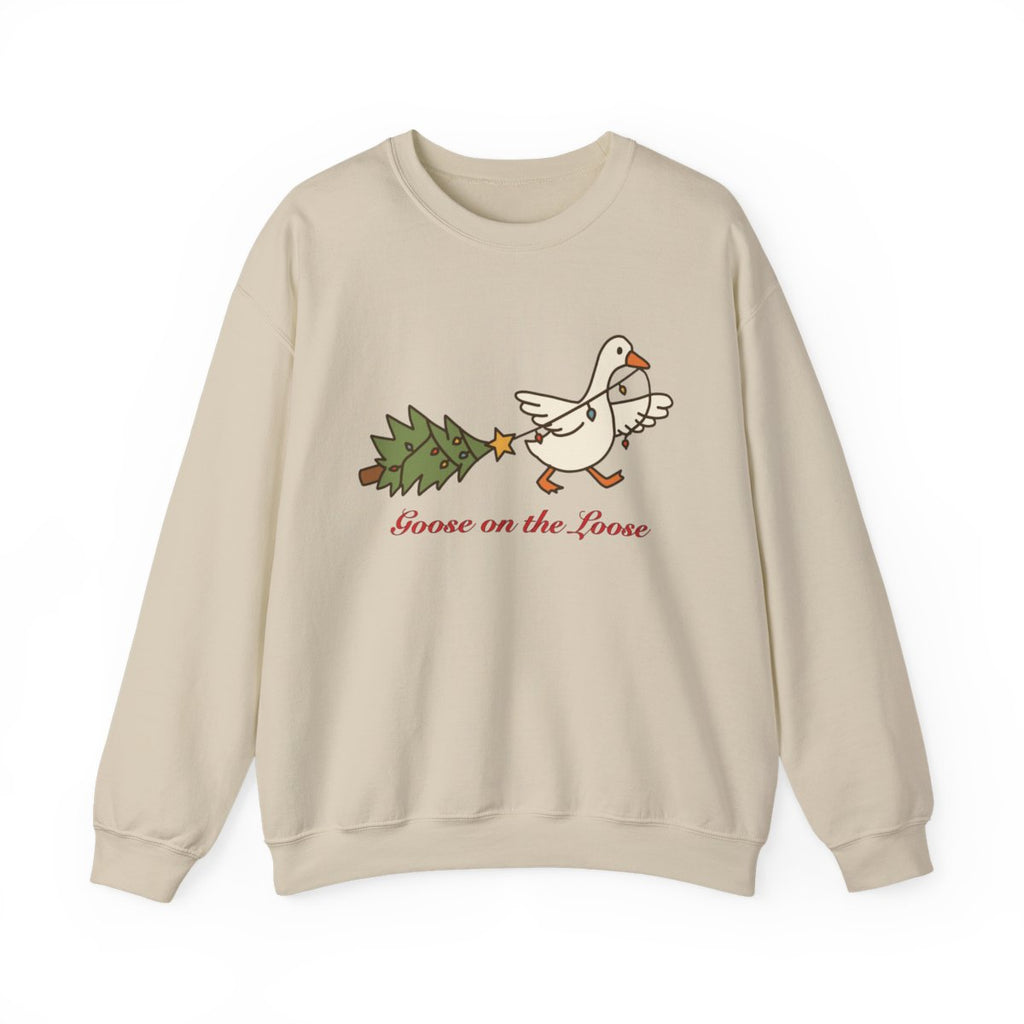 Christmas Goose On The Loose Sweatshirt Unisex