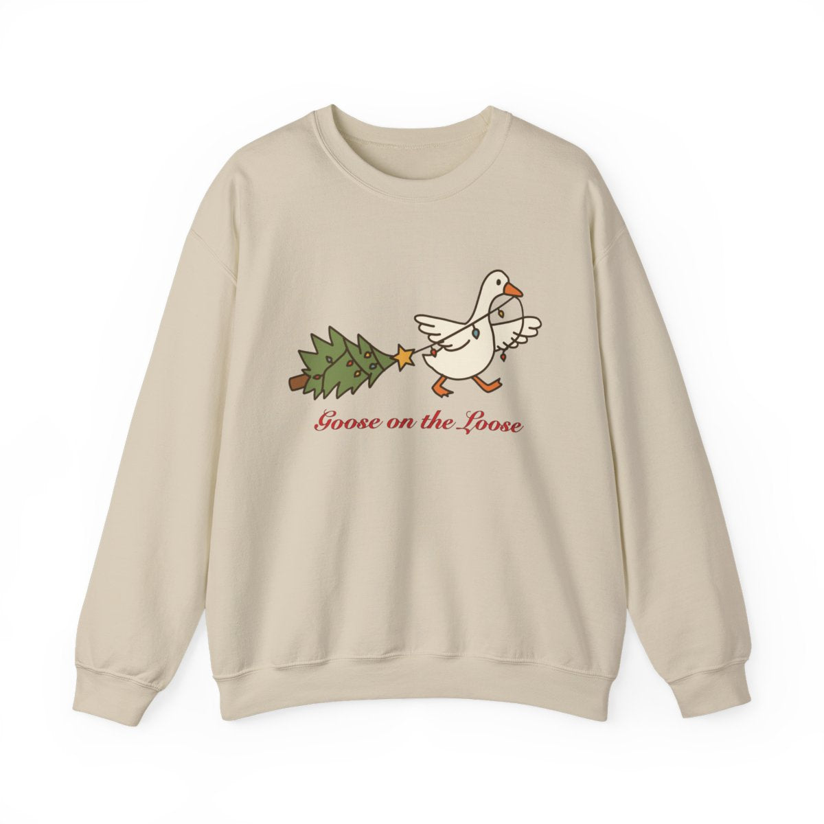 Christmas Goose On The Loose Sweatshirt Unisex