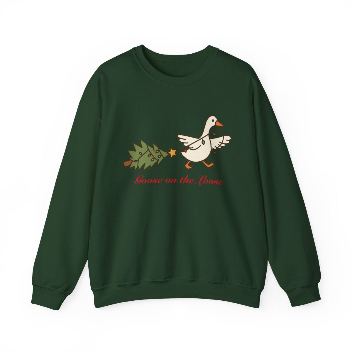 Christmas Goose On The Loose Sweatshirt Unisex
