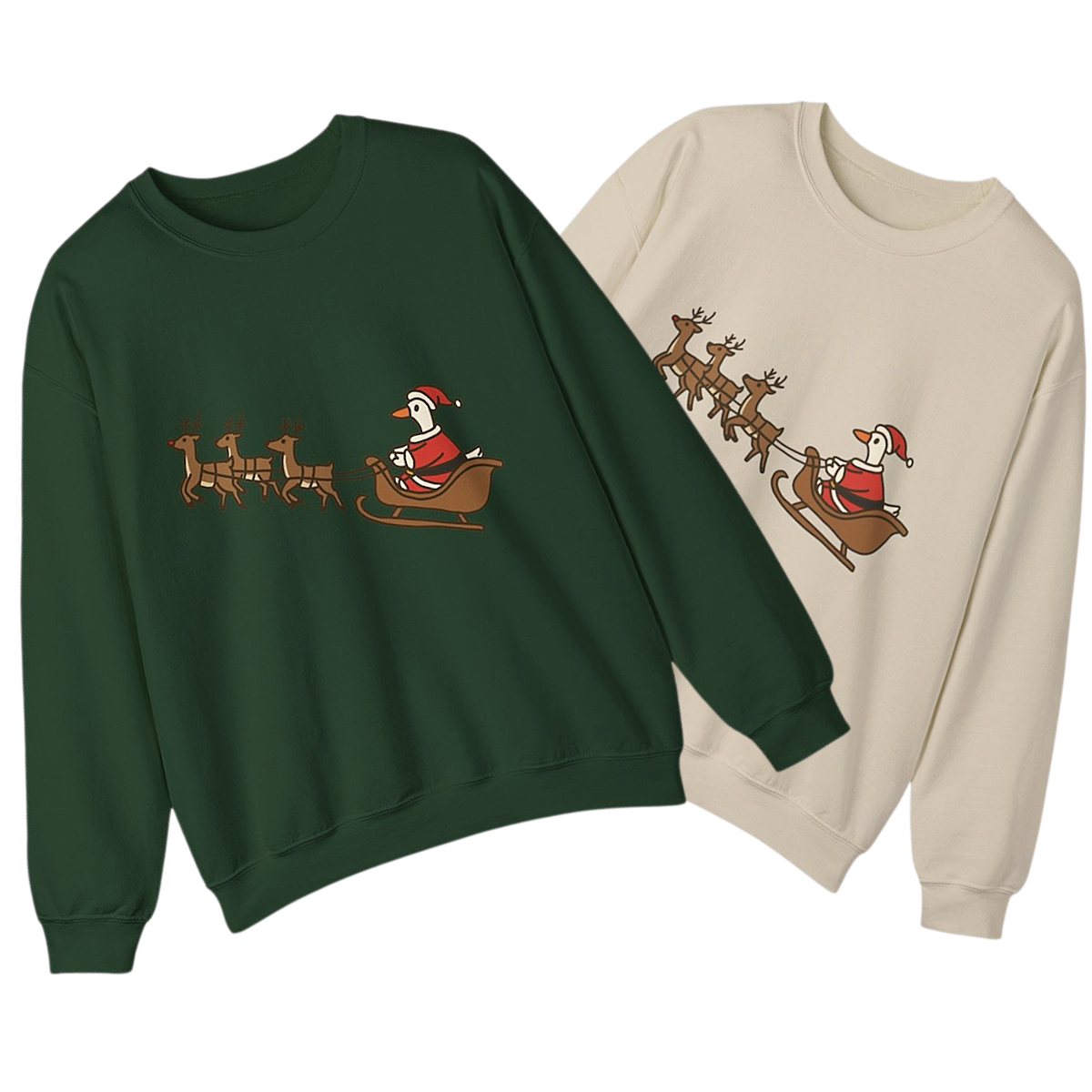 Christmas Santa Goose Sweatshirt Unisex