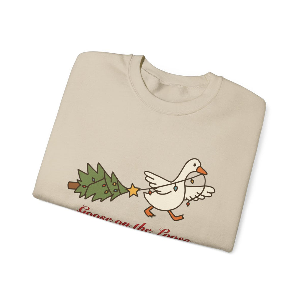 Christmas Goose On The Loose Sweatshirt Unisex