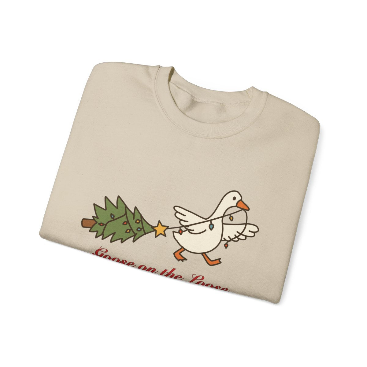 Christmas Goose On The Loose Sweatshirt Unisex